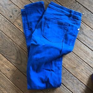 Blue skinny leg jeans